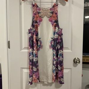 Wishbone white floral swing dress